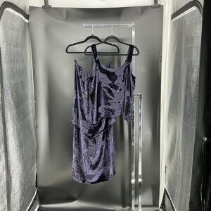 Elegant Purple Camouflage Dress